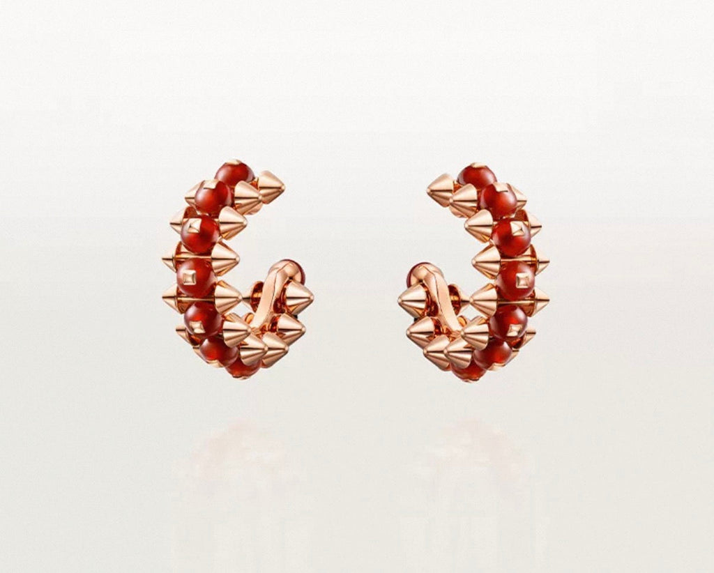 [Plus&Max]CLASH COLLECTION AGATE CHALCEDONY STUD EARRINGS