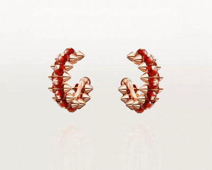 [Max Jewelry]CLASH COLLECTION AGATE CHALCEDONY STUD EARRINGS