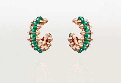 [Max Jewelry]CLASH COLLECTION AGATE CHALCEDONY STUD EARRINGS