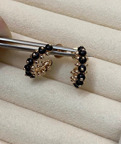 [Max Jewelry]CLASH COLLECTION AGATE CHALCEDONY STUD EARRINGS