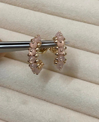[Max Jewelry]CLASH COLLECTION AGATE CHALCEDONY STUD EARRINGS
