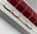 [：Plus&Max]CLASH COLLECTION AGATE CHALCEDONY STUD NECKLACE
