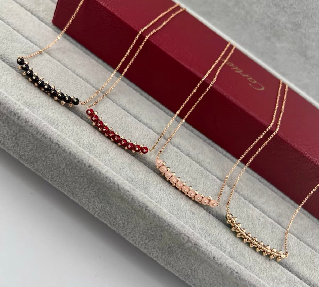 [：Max Jewelry]CLASH COLLECTION AGATE CHALCEDONY STUD NECKLACE