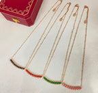 [：Plus&Max]CLASH COLLECTION AGATE CHALCEDONY STUD NECKLACE