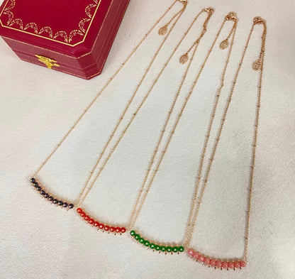 [：Max Jewelry]CLASH COLLECTION AGATE CHALCEDONY STUD NECKLACE