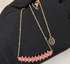 [：Plus&Max]CLASH COLLECTION AGATE CHALCEDONY STUD NECKLACE
