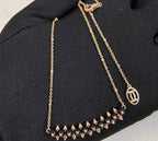 [：Plus&Max]CLASH COLLECTION AGATE CHALCEDONY STUD NECKLACE