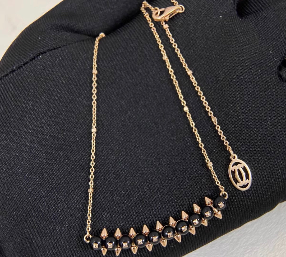 [：Max Jewelry]CLASH COLLECTION AGATE CHALCEDONY STUD NECKLACE