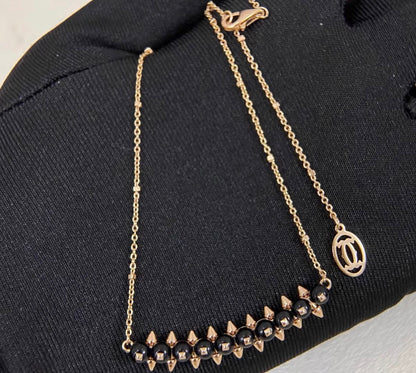 [：Max Jewelry]CLASH COLLECTION AGATE CHALCEDONY STUD NECKLACE