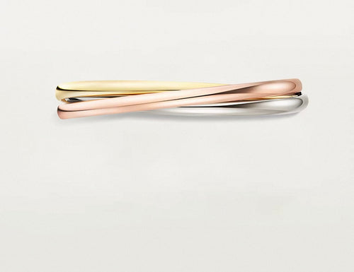 [Plus&max-r13]TRINITY COLLECTION CLASSIC THREE-COLOUR GOLD TRIPLE BAND BANGLE