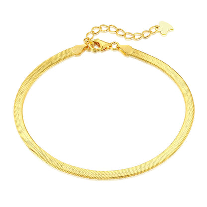 [Max Jewelry ]Flat Snake Bone Chain Blade Necklace