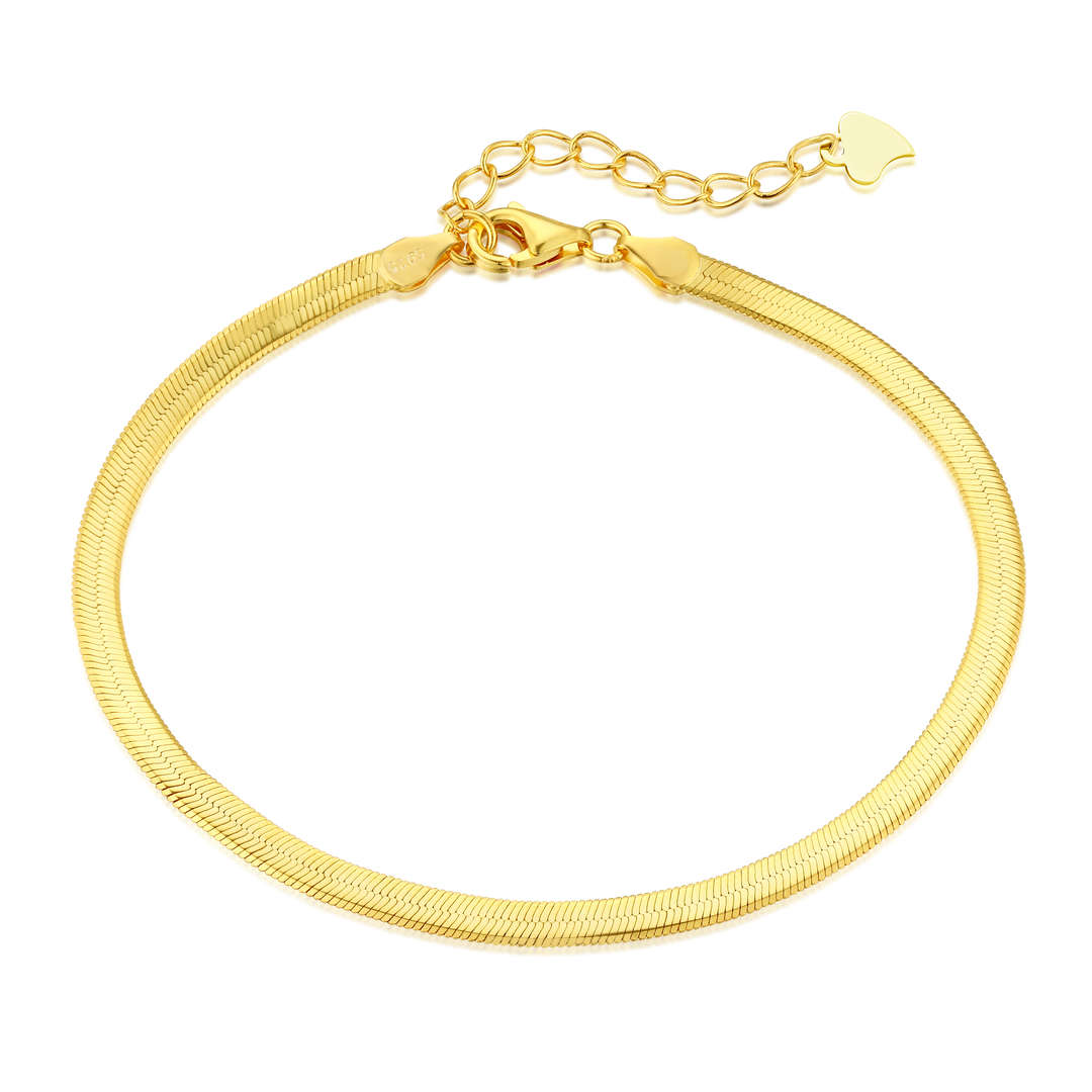 [Max Jewelry ]Flat Snake Bone Chain Blade Necklace