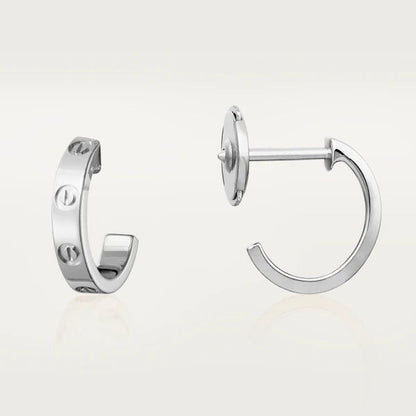 [Max Jewelry ]LOVE EARRINGS 2.65MM SILVER
