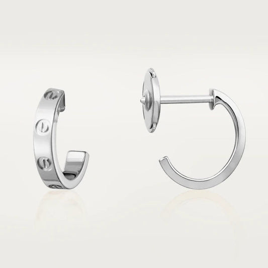 [Max Jewelry ]LOVE EARRINGS 2.65MM SILVER