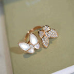 [Plus&Max]TWIN BUTTERFLY DIAMOND MOP RING