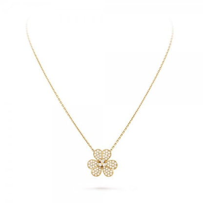 [Max Jewelry ]FLOWER DIAMOND NECKLACE