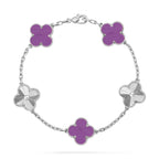 [Plus&Max]LUCKY CLOVER 5-MOTIF BRACELET - VIOLET COLLECTION