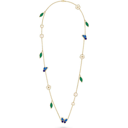 [Max Jewelry]LUCKY SPRING BUTTERFLY 15 FLOWER NECKLACE