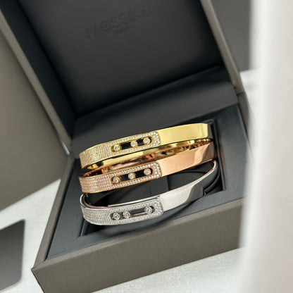 [Max Jewelry]Move Noa Rose Gold Pavé Diamond Bangle Bracelet