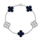 [Plus&Max]LUCKY CLOVER 5-MOTIF BRACELET - PIETERSITE COLLECTION