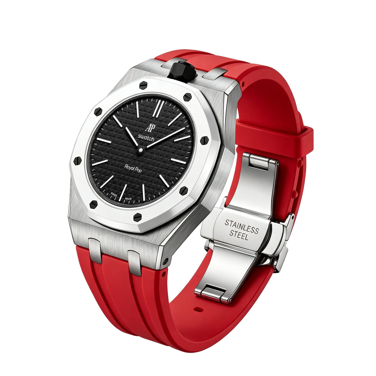 [Plus&Max]Royal Oak Pop Exclusive Steel Case & Silicone Strap With Cradle