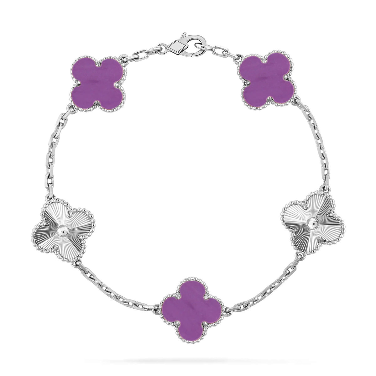 [Max Jewelry ] CLOVER 5 MOTIF VIOLET BRACELET COLLECTION