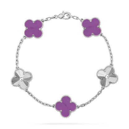 [Max Jewelry ] CLOVER 5 MOTIF VIOLET BRACELET COLLECTION