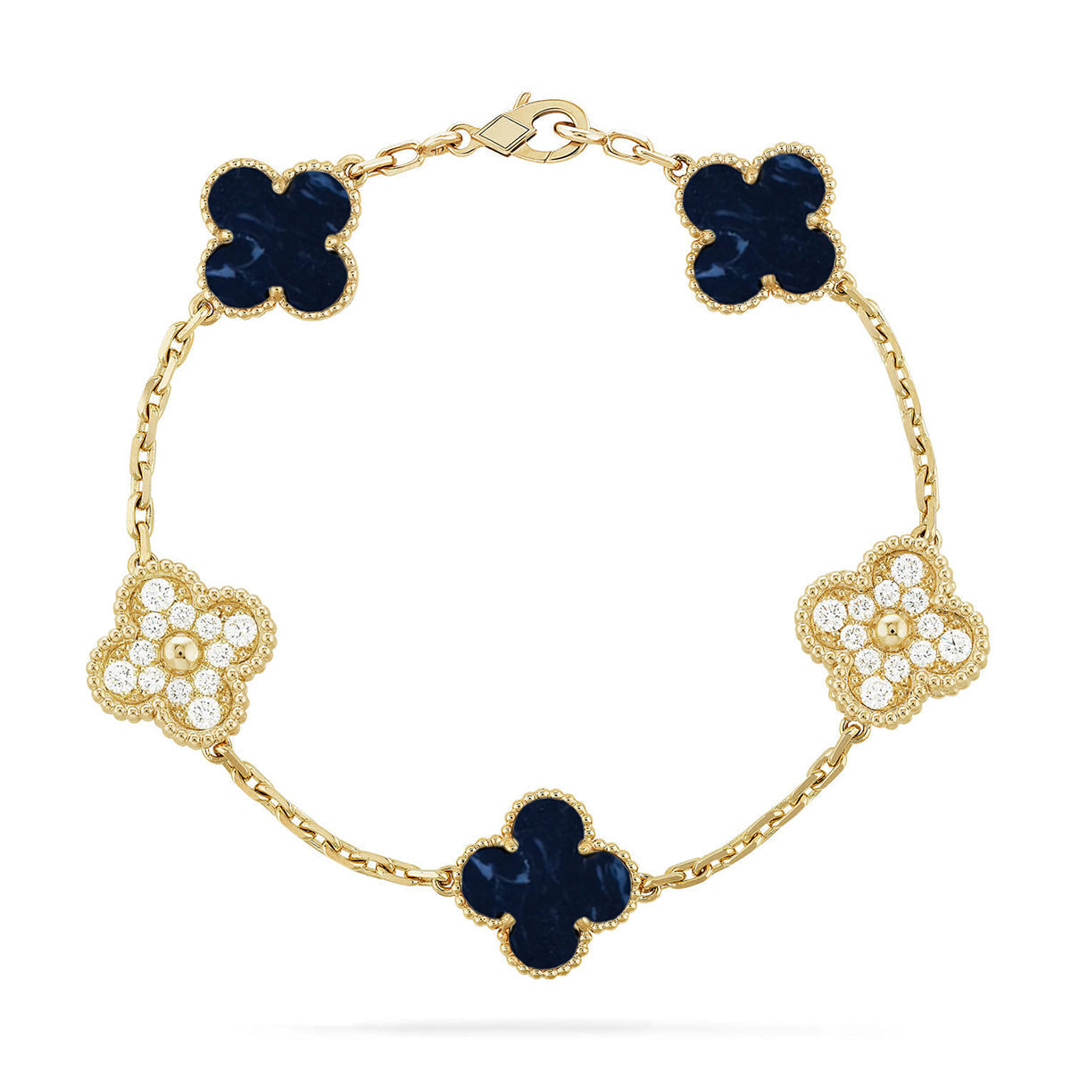 [Max Jewelry ]CLOVER 5 MOTIF PIETERSITE BRACELET COLLECTION