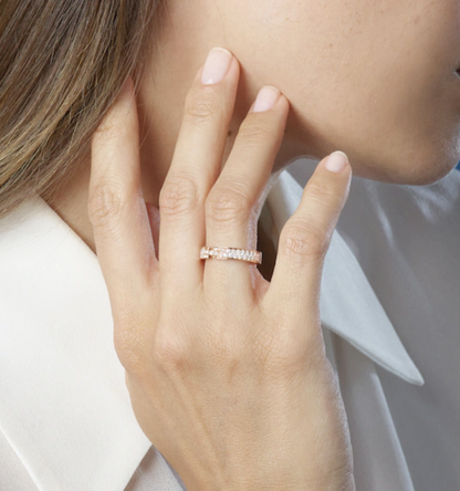 [Max Jewelry ]ALLIANCE LIENS VIDENCE PAVED DIAMOND 4MM RING