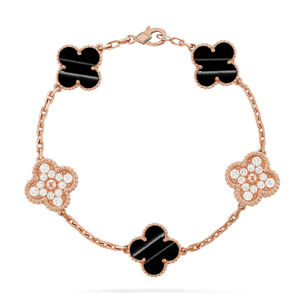 [Plus&Max]LUCKY CLOVER 5-MOTIF BRACELET - PULSE STONE COLLECTION