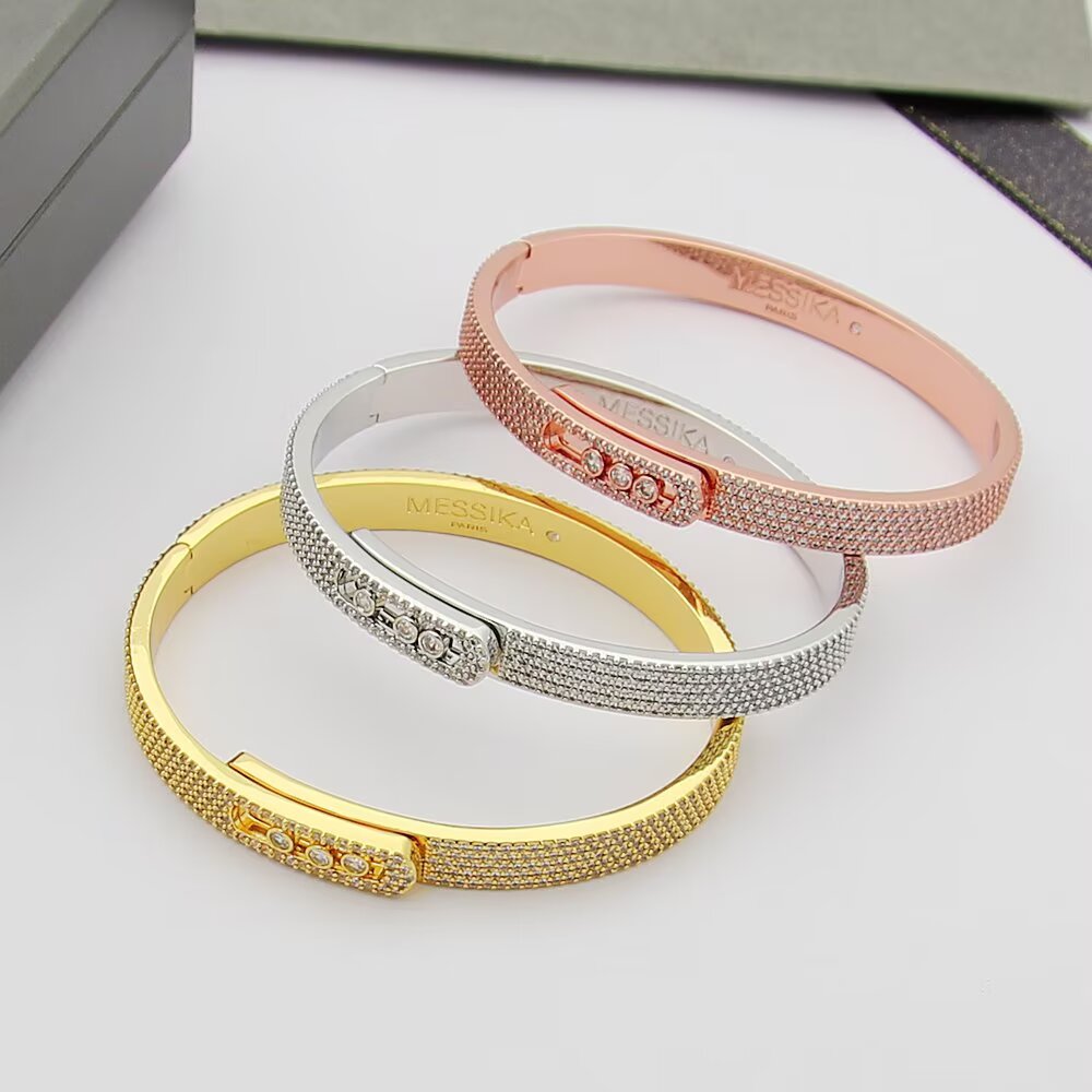 [Max Jewelry]Move Noa Full Pavé Diamond Bangle Bracelet