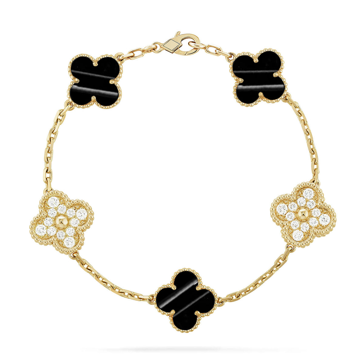 [Max Jewelry ] CLOVER 5 MOTIF PULSAR STONE BRACELET COLLECTION