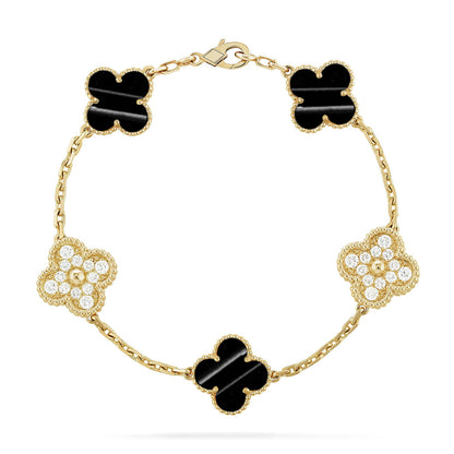 [Max Jewelry ] CLOVER 5 MOTIF PULSAR STONE BRACELET COLLECTION