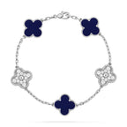 [Plus&Max]LUCKY CLOVER 5-MOTIF BRACELET - LAPIS LAZULI COLLECTION