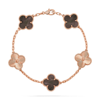 [Max Jewelry ] CLOVER 5 MOTIF GRAY MOP BRACELET COLLECTION