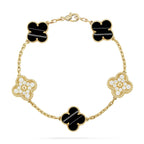 [Plus&Max]LUCKY CLOVER 5-MOTIF BRACELET - PULSE STONE COLLECTION