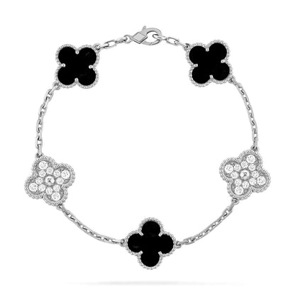 [Max Jewelry ] CLOVER 5 MOTIF ONYXS BRACELET COLLECTION