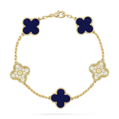 [Max Jewelry ]CLOVER 5 MOTIF LAPIS LAZULI BRACELET COLLECTION