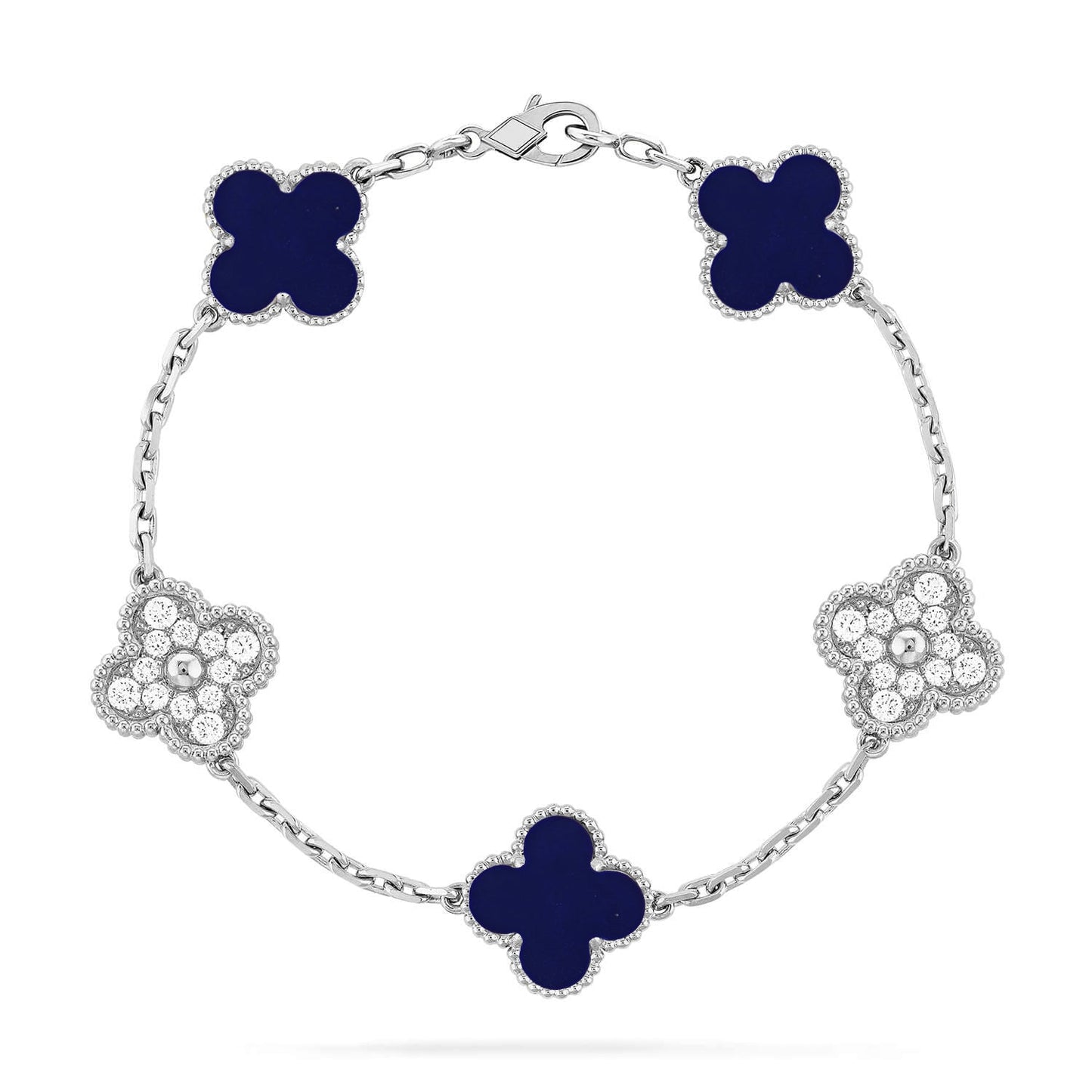 [Max Jewelry ]CLOVER 5 MOTIF LAPIS LAZULI BRACELET COLLECTION