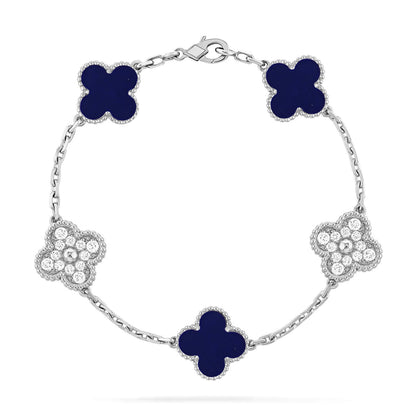 [Max Jewelry ]CLOVER 5 MOTIF LAPIS LAZULI BRACELET COLLECTION