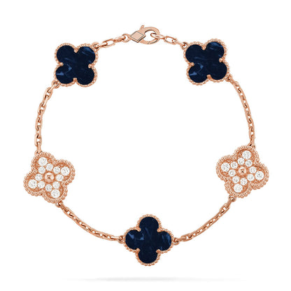 [Max Jewelry ]CLOVER 5 MOTIF PIETERSITE BRACELET COLLECTION