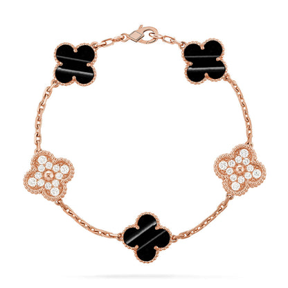 [Max Jewelry ] CLOVER 5 MOTIF PULSAR STONE BRACELET COLLECTION