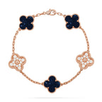 [Plus&Max]LUCKY CLOVER 5-MOTIF BRACELET - PIETERSITE COLLECTION