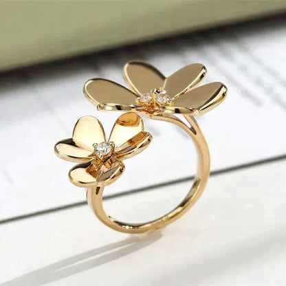 [Max Jewelry ]CLOVER COMOS GOLD DIAMOND RING