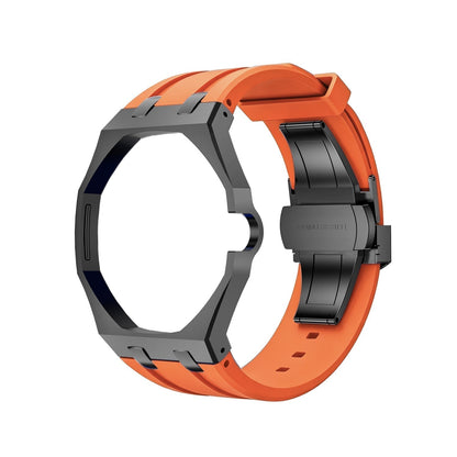[Plus&Max]OAK POP BLACK STEEL CASE & SILICONE STRAP
