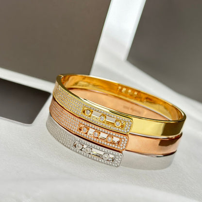 [Max Jewelry]Move Noa Rose Gold Pavé Diamond Bangle Bracelet