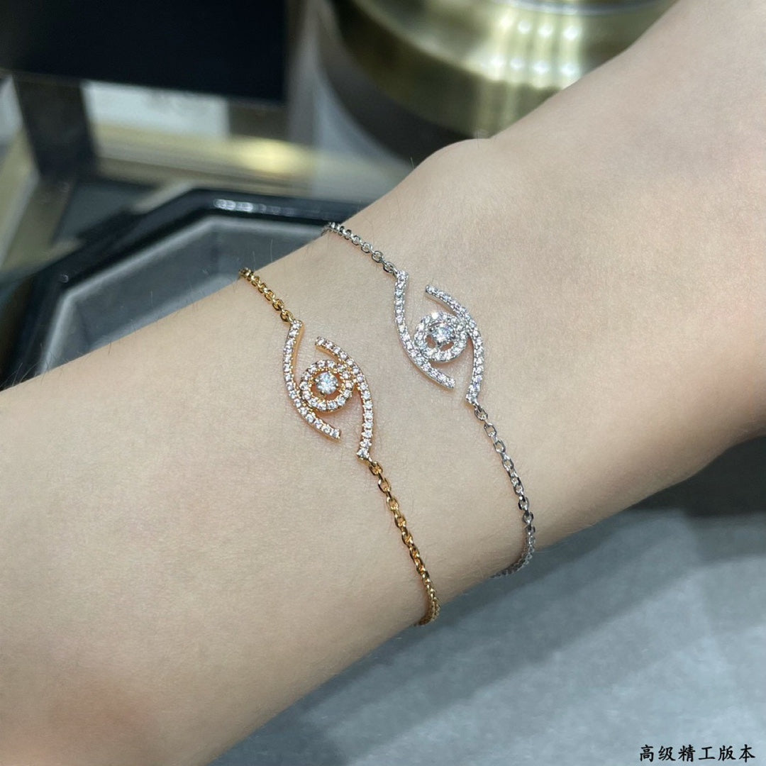 [Max Jewelry]Lucky Eye Pave-Set Diamond Bracelet
