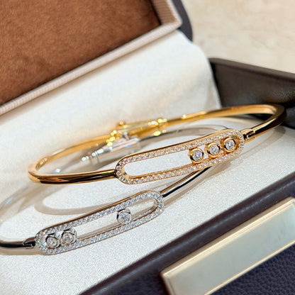 [Max Jewelry]Move Pavé Diamond Bangle Bracelet M