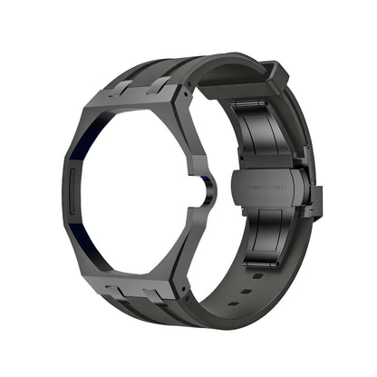 [Plus&Max]OAK POP BLACK STEEL CASE & SILICONE STRAP