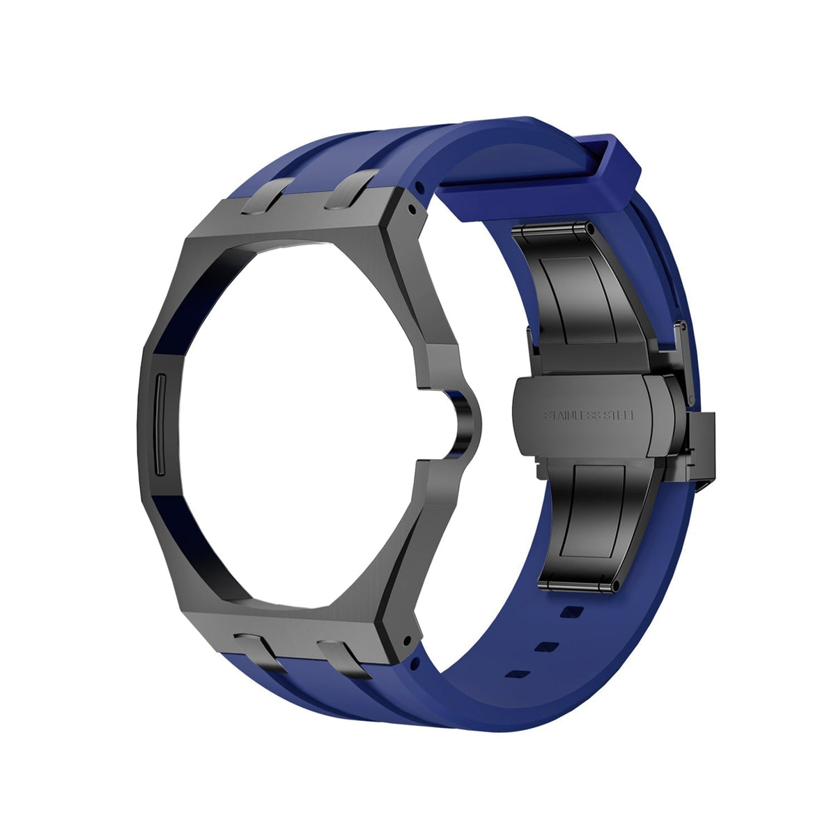 [Plus&Max]OAK POP BLACK STEEL CASE & SILICONE STRAP